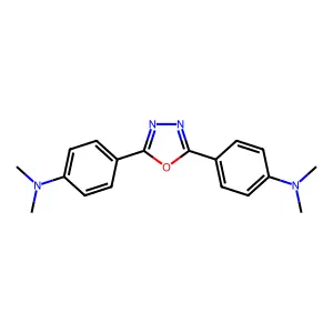2,5-Bis(p-(dimethylamino)phenyl)-1,3,4-oxadiazole structure