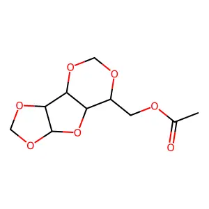 6-O-Acetyl-1,2:3,5-di-o-methylidene-alpha-d-glucofuranose structure