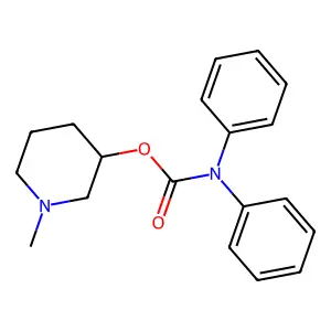 (1-methylpiperidin-3-yl) N,N-diphenylcarbamate structure