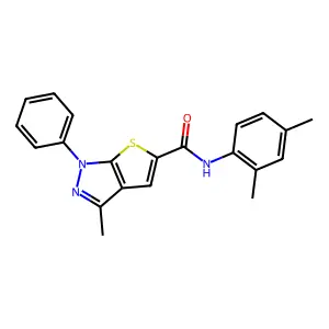 N-(2,4-dimethylphenyl)-3-methyl-1-phenyl-1H-thieno[2,3-c]pyrazole-5-carboxamide structure