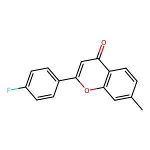 2-(4-fluorophenyl)-7-methyl-4H-chromen-4-one structure