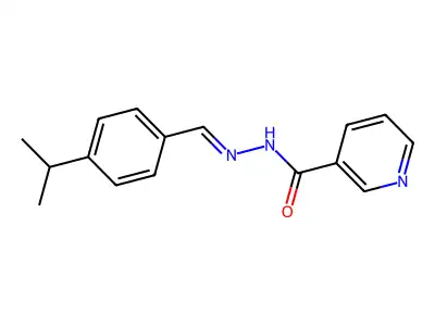 N-[(E)-(4-propan-2-ylphenyl)methylideneamino]pyridine-3-carboxamide structure