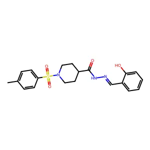 1-[(4-Methylphenyl)sulfonyl]-4-piperidinecarboxylic acid 2-[(2-hydroxyphenyl)methylene]hydrazide structure