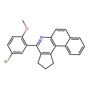 4-(5-bromo-2-methoxyphenyl)-2,3-dihydro-1H-benzo[f]cyclopenta[c]quinoline structure
