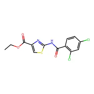 Ethyl 2-(2,4-dichlorobenzamido)thiazole-4-carboxylate structure