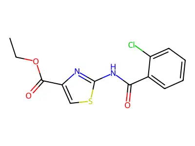 Ethyl 2-(2-chlorobenzamido)thiazole-4-carboxylate structure
