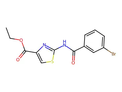 Ethyl 2-(3-bromobenzamido)thiazole-4-carboxylate structure
