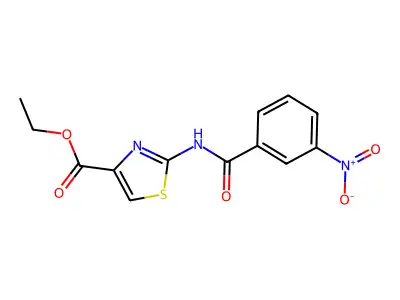 Ethyl 2-(3-nitrobenzamido)thiazole-4-carboxylate structure