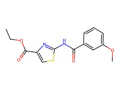 Ethyl 2-(3-methoxybenzamido)thiazole-4-carboxylate structure