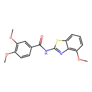 3,4-dimethoxy-N-(4-methoxy-1,3-benzothiazol-2-yl)benzamide structure
