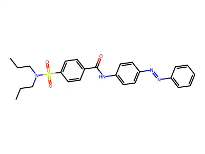 4-(dipropylsulfamoyl)-N-(4-phenyldiazenylphenyl)benzamide structure