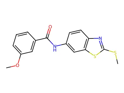 3-methoxy-N-(2-(methylthio)benzo[d]thiazol-6-yl)benzamide structure