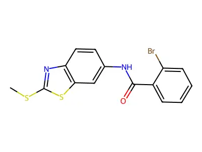 2-bromo-N-(2-(methylthio)benzo[d]thiazol-6-yl)benzamide structure