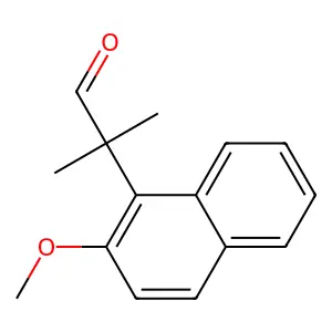 2-(2-Methoxynaphthalen-1-yl)-2-methylpropanal structure