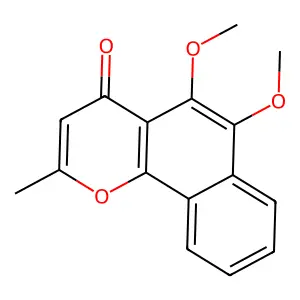 4H-Naphtho[1,2-b]pyran-4-one, 5,6-dimethoxy-2-methyl- structure