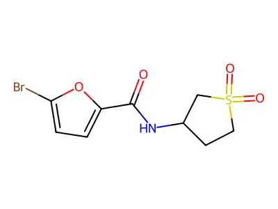 5-bromo-N-(1,1-dioxothiolan-3-yl)furan-2-carboxamide structure