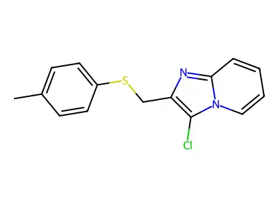 3-Chloro-2-((p-tolylthio)methyl)imidazo[1,2-a]pyridine structure