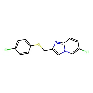 6-Chloro-2-{[(4-chlorophenyl)sulfanyl]methyl}imidazo[1,2-a]pyridine structure