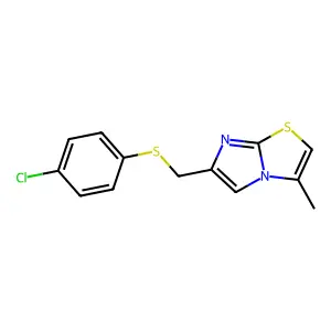 6-(((4-Chlorophenyl)thio)methyl)-3-methylimidazo[2,1-b]thiazole structure