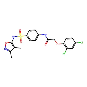 2-(2,4-dichlorophenoxy)-N-{4-[(3,4-dimethyl-1,2-oxazol-5-yl)sulfamoyl]phenyl}acetamide structure