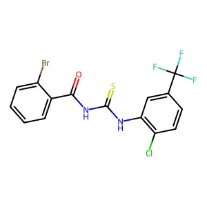 2-bromo-N-[[2-chloro-5-(trifluoromethyl)phenyl]carbamothioyl]benzamide structure