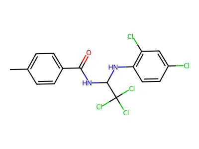 4-Methyl-N-(2,2,2-trichloro-1-(2,4-dichloroanilino)ethyl)benzamide structure
