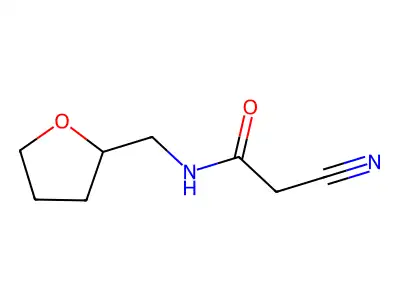 2-cyano-N-(tetrahydrofuran-2-ylmethyl)acetamide structure