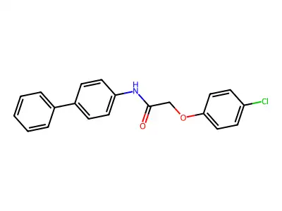 2-(4-chlorophenoxy)-N-(4-phenylphenyl)acetamide structure