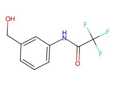 2,2,2-trifluoro-N-[3-(hydroxymethyl)phenyl]acetamide structure