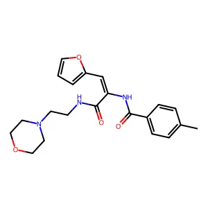 N-(2-(2-Furyl)-1-(((2-(4-morpholinyl)ET)amino)carbonyl)vinyl)-4-methylbenzamide structure