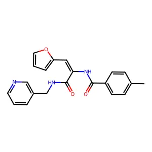 N-(2-(2-Furyl)-1-(((3-pyridinylmethyl)amino)carbonyl)vinyl)-4-methylbenzamide structure