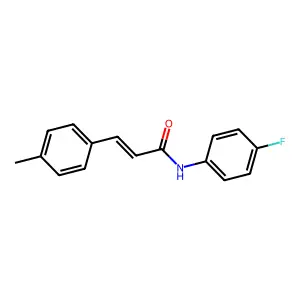 (E)-N-(4-fluorophenyl)-3-(4-methylphenyl)prop-2-enamide structure