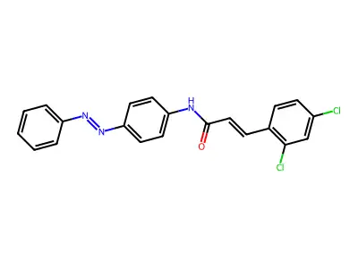 2-Propenamide, 3-(2,4-dichlorophenyl)-N-[4-(2-phenyldiazenyl)phenyl]- structure