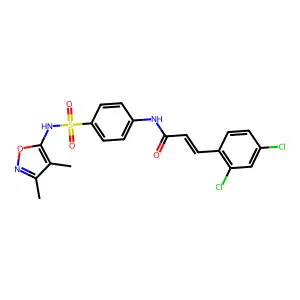 (E)-3-(2,4-dichlorophenyl)-N-[4-[(3,4-dimethyl-1,2-oxazol-5-yl)sulfamoyl]phenyl]prop-2-enamide structure