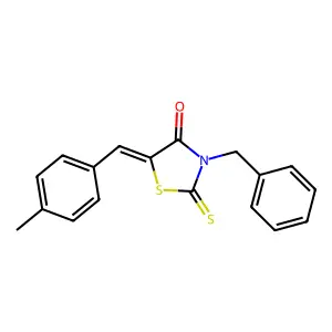 3-Benzyl-5-[(4-methylphenyl)methylidene]-2-sulfanylidene-1,3-thiazolidin-4-one structure