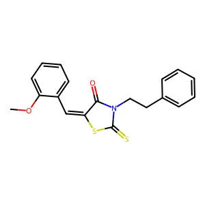 5-(2-Methoxybenzylidene)-3-(2-phenylethyl)-2-thioxo-1,3-thiazolidin-4-one structure