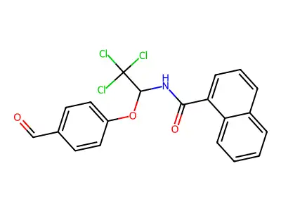 N-(2,2,2-Trichloro-1-(4-formylphenoxy)ethyl)-1-naphthamide structure