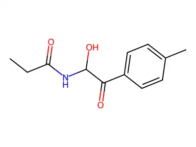 N-[1-hydroxy-2-(4-methylphenyl)-2-oxoethyl]propanamide structure