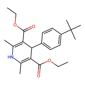 Diethyl 4-(4-tert-butylphenyl)-2,6-DI-ME-1,4-dihydro-3,5-pyridinedicarboxylate structure