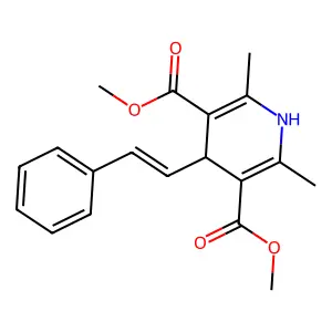 Dimethyl 2,6-dimethyl-4-styryl-1,4-dihydropyridine-3,5-dicarboxylate structure