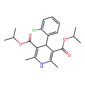 Dipropan-2-yl 4-(2-chlorophenyl)-2,6-dimethyl-1,4-dihydropyridine-3,5-dicarboxylate structure