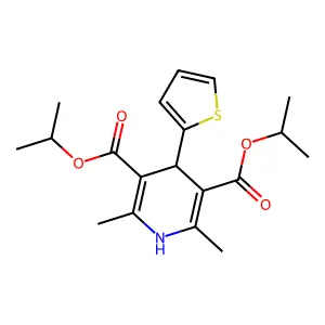 Diisopropyl 2,6-dimethyl-4-(2-thienyl)-1,4-dihydro-3,5-pyridinedicarboxylate structure