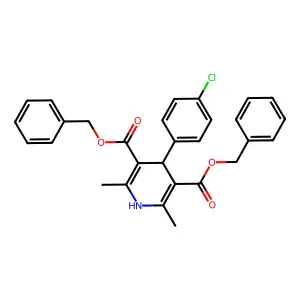 Dibenzyl 4-(4-chlorophenyl)-2,6-dimethyl-1,4-dihydropyridine-3,5-dicarboxylate structure