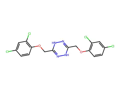 3,6-Bis[(2,4-dichlorophenoxy)methyl]-1,4-dihydro-1,2,4,5-tetrazine structure