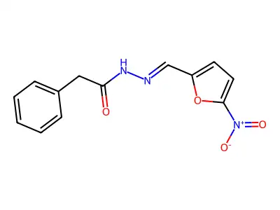 N-[(5-nitrofuran-2-yl)methylideneamino]-2-phenylacetamide structure