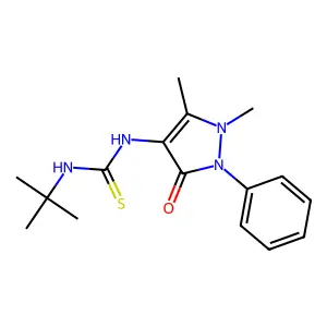 1-Tert-butyl-3-(1,5-dimethyl-3-oxo-2-phenylpyrazol-4-yl)thiourea structure