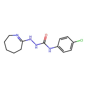 N-(4-chlorophenyl)-2-(3,4,5,6-tetrahydro-2H-azepin-7-yl)hydrazinecarboxamide structure