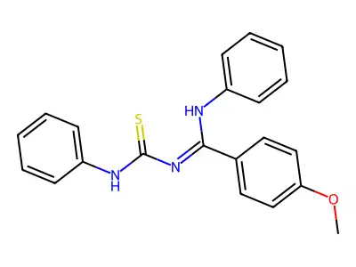 1-[Anilino-(4-methoxyphenyl)methylidene]-3-phenylthiourea structure