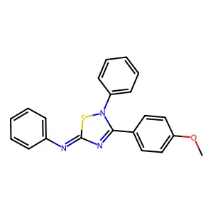 3-(4-methoxyphenyl)-N,2-diphenyl-1,2,4-thiadiazol-5-imine structure