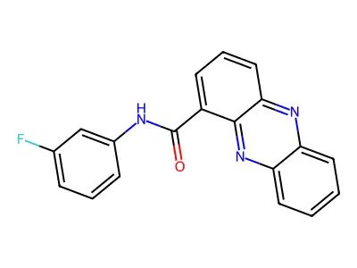 N-(3-fluorophenyl)phenazine-1-carboxamide structure